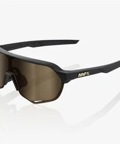 Brands 100% S2 Matte Black/Soft Gold Mirror Lens