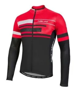 Men's Bicycle Apparel Nalini Fatica AHS LS Jersey Black/Red