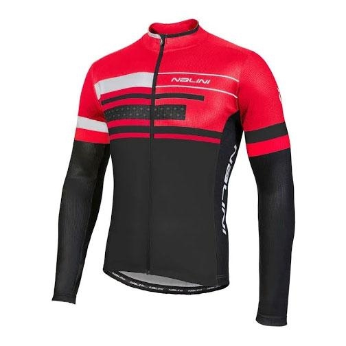 Men's Bicycle Apparel Nalini Fatica AHS LS Jersey Black/Red 3 Men's Bicycle Apparel Nalini Fatica AHS LS Jersey Black/Red