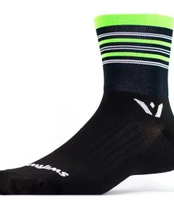 Men's Socks Swiftwick Aspire Four Black/Green/Gray