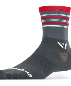 Men's Socks Swiftwick Aspire Four Gray/Red/Blue