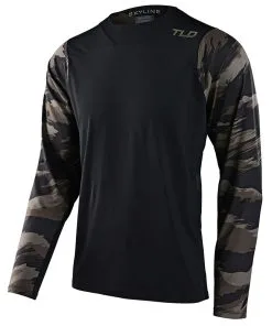 Men's Bicycle Apparel Troy Lee Designs Skyline LS Hide Out Black
