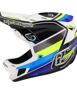 Helmets Troy Lee Designs D4 Composite MIPS Reverb White/Blue