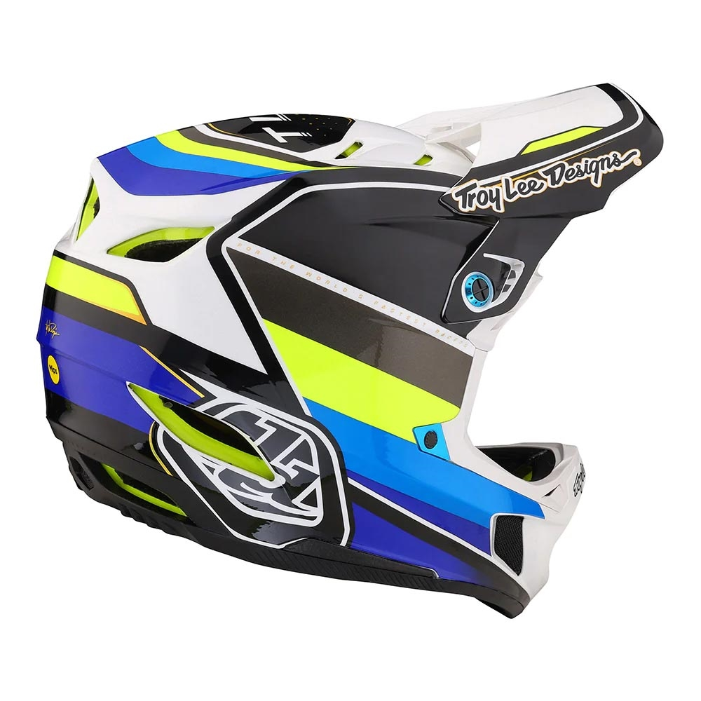 Helmets Troy Lee Designs D4 Composite MIPS Reverb White/Blue 4 Helmets Troy Lee Designs D4 Composite MIPS Reverb White/Blue - Image 2