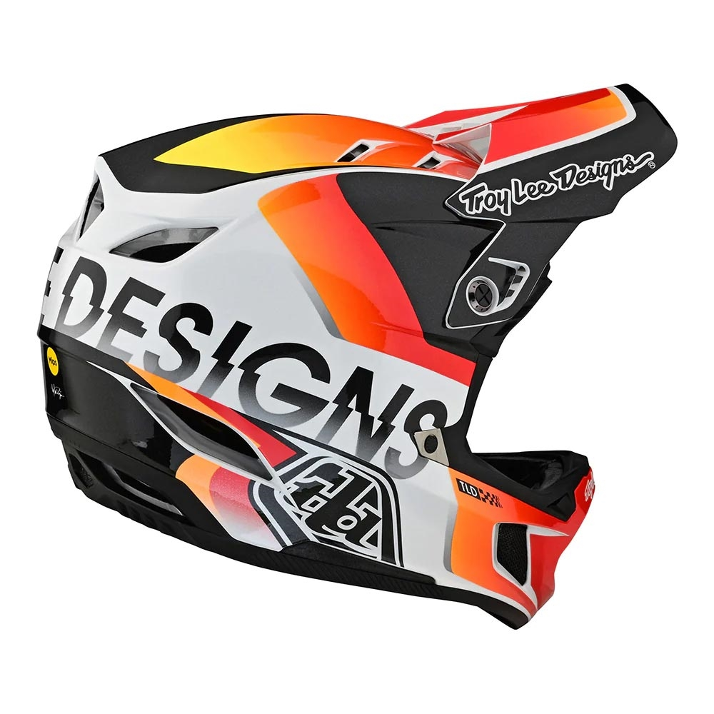 Helmets Troy Lee Designs D4 Composite MIPS Qualifier White/Orange 4 Helmets Troy Lee Designs D4 Composite MIPS Qualifier White/Orange - Image 2