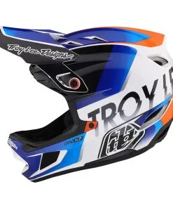 Helmets Troy Lee Designs D4 Composite MIPS Qualifier White/Blue